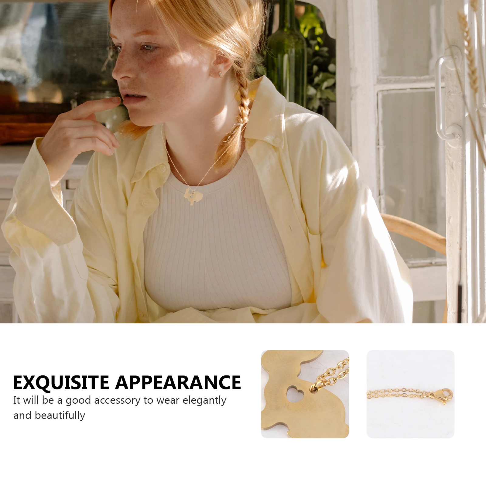 

1Pcs Rabbit Neck Chain Hollow-Out Necklace Elegant Party Wear Neck Accessory Prom Engagement Decoration Rabbit Necklace