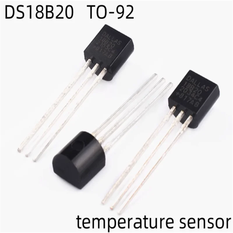 xkss 50pcs New direct plug DS18B20 TO-92 chip Programmable Digital Thermometer/Temperature Sensor Temperature Acquisition