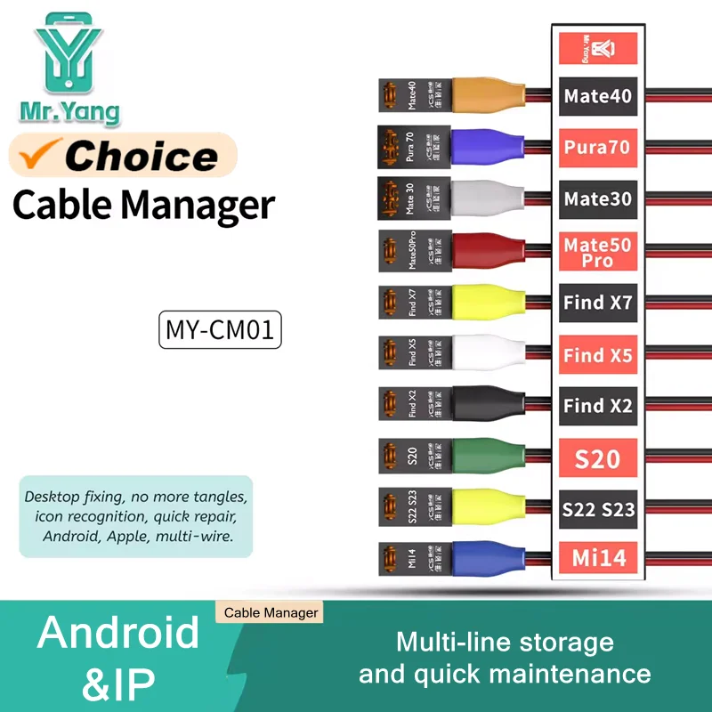 

YCS Mr Yang MY-CM01 Power On Cable Manager Desktop Fixed IPe Android Universal Multi Line Storage Tool