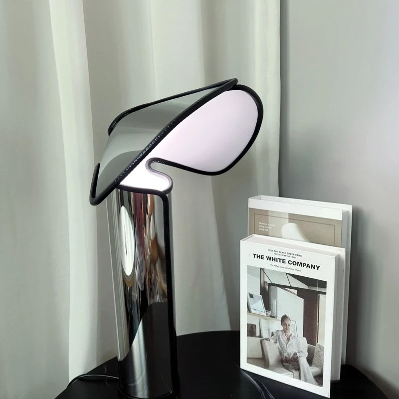 Nordic Minimalist Stainless Steel Hat Design Lighting Desk Lamp Unique Bedroom Decoration Light Luxury LED Desk Lamp