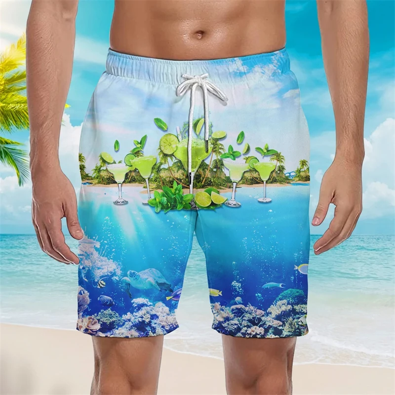 Celebrate Hawaii Graphic Shorts Pants 3D Printed Hip Hop Y2k Board Shorts Summer Men Kids Hawaii Swimsuit Cool Surf Swim Trunks