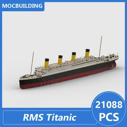 RMS Titanic 1:64 Scale Model Moc Building Blocks Diy Assemble Bricks Ship Series Educational Collection Xmas Toys Gifts 21088PCS