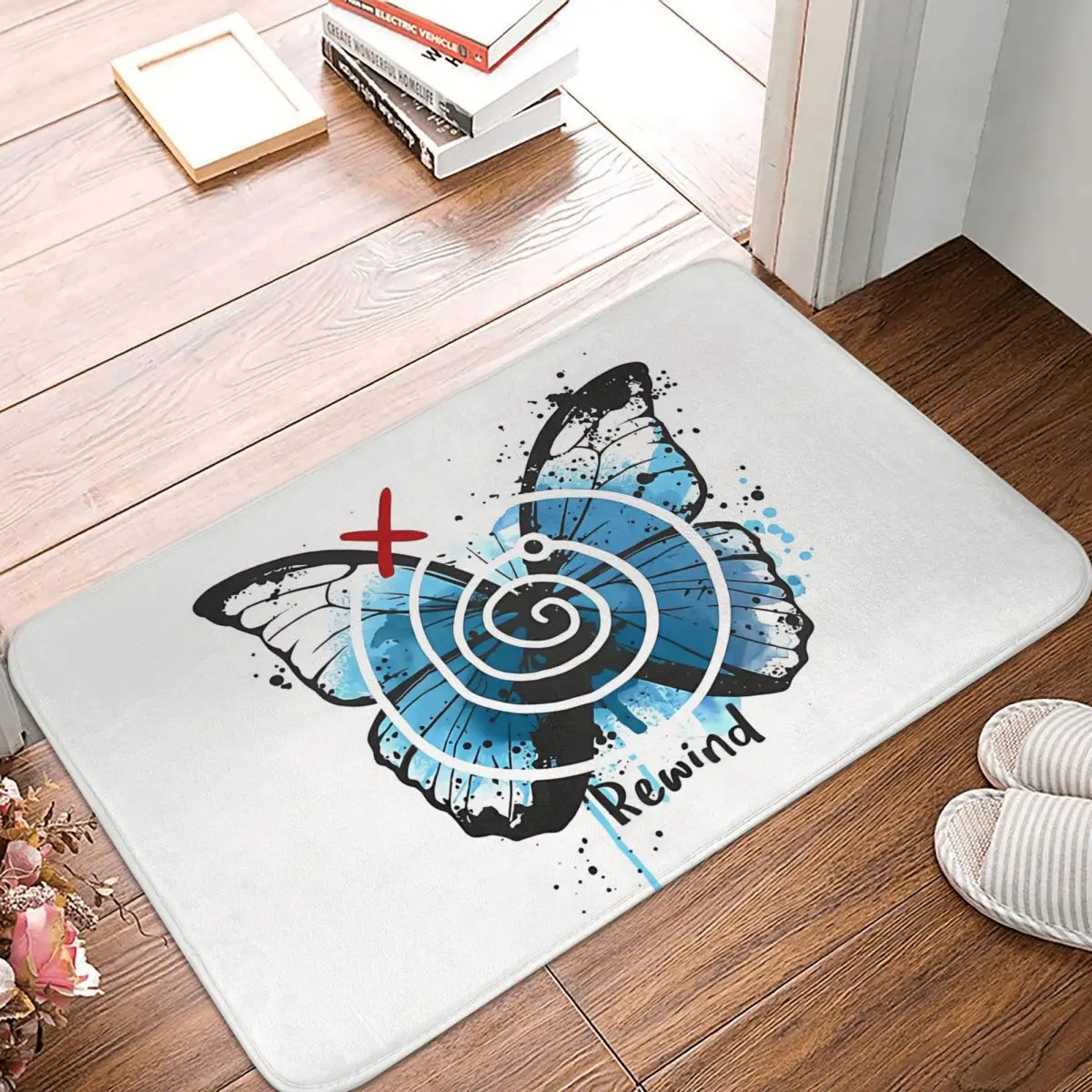 Rewind Life Is Strange Meme Y2K Non-slip Doormat Carpet Living Room Kitchen Mat Outdoor Flannel Modern