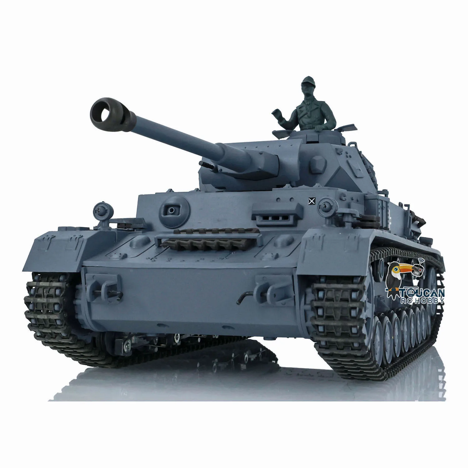 Zabawki dla chłopców 2.4G HENG długi 1/16 7.0 plastikowy niemiecki Panzer IV F2 RTR Model zbiornik RC 3859 TH17395-SMT4