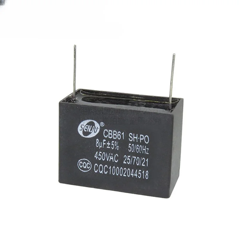 CBB61 pin 1UF/1.2/1 5/2/3/4/5/6 UF 450V kondensator rozruchowy wentylatora klimatyzacji pin