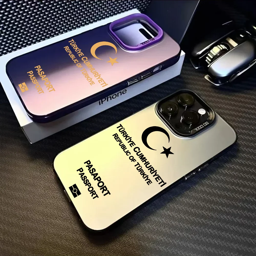 

Turkey Passport Phone Case Phone case For iPhone 16 15 14 13 12 11 Pro Max Black Purple Matte Soft Candy Abrazine Funda