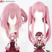 Rosemi Lovelock Cosplay Wig Vtuber NIJISANJI Obsydia Rosemi sama Cosplay Wig Pink Heat Resistant Hair Thornyboys Wigs + Wig Cap