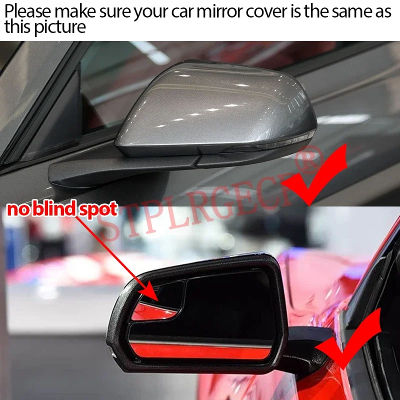 Für Ford Mustang S550 2015-2023 US-Version Auto Links Rechts Rückspiegel Seitenflügel Beheizt Klar Langlebiges Spiegelglas Ersatz – Detail 3