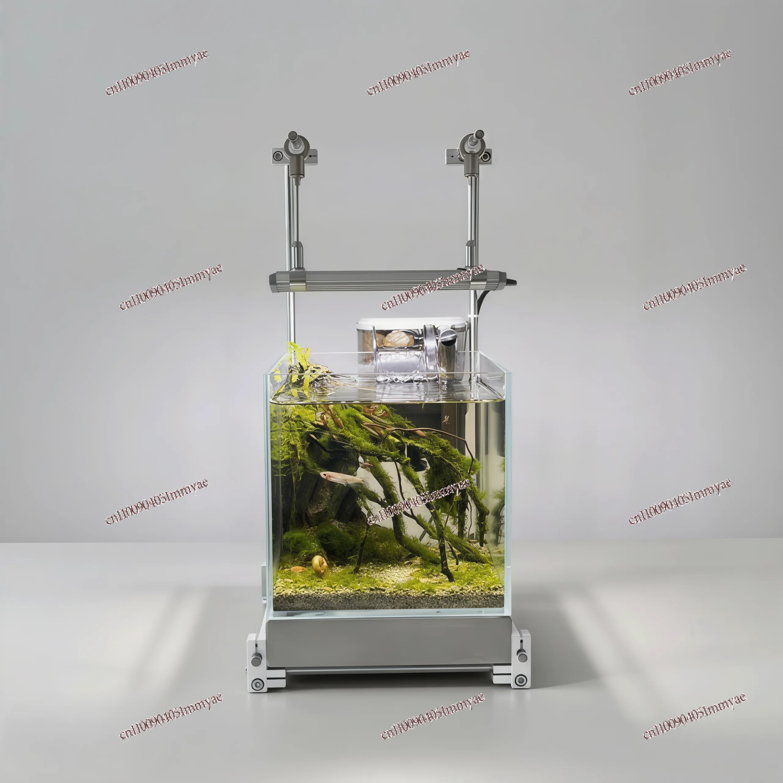 Fish tank rack household desktop stainless steel metal wind bracket small fish tank light