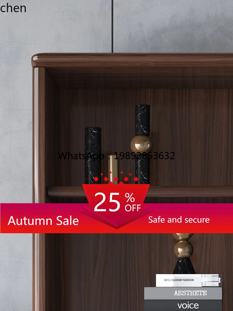 

HTT new Chinese solid wood bookcase free combination simple glass door bookcase modern with assembly storage home accessories