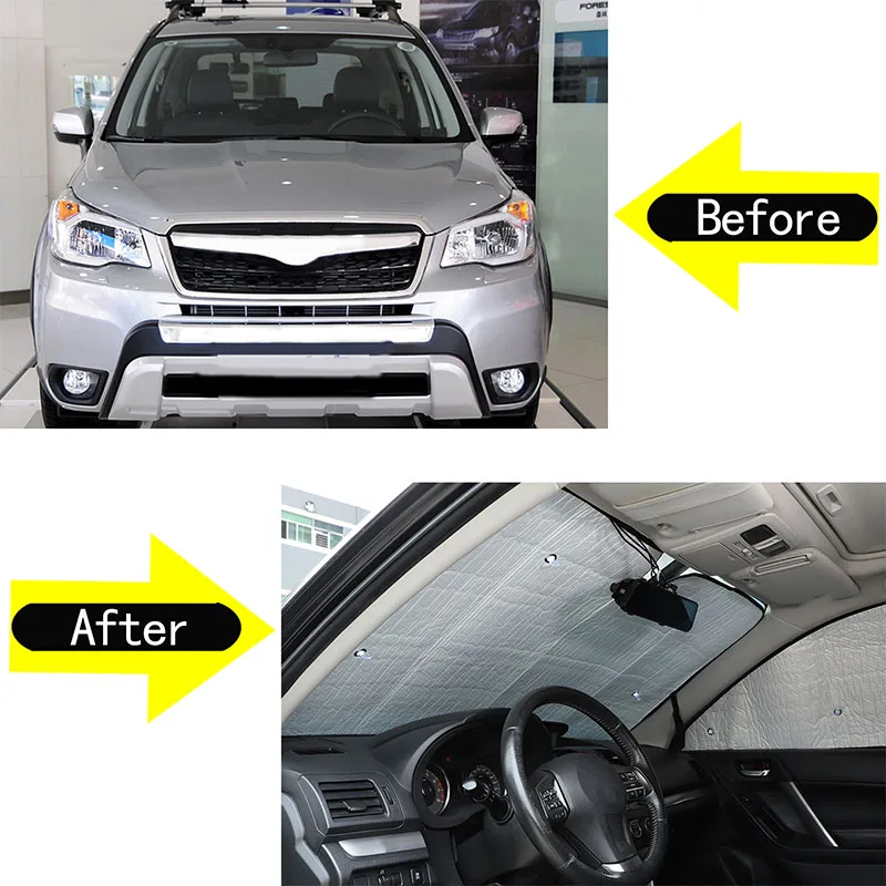 

For Subaru Forester SK 2018~2023 Mk5 Full Coverages Sunshades Windshield Windows Shaby Visor Car Accessories 2019 2020 2021 2022