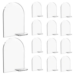 Şeffaf Akrilik Burcu Yay Tutucu Beyaz Konuk Adı Etiketleri Düğün Masa Numarası Tutucu, Dekor, Malzemeleri, DIY Yer Kartı, 10 Adet 20 Adet Akrilikteki isimlerin ilk 10 satışı-no. 8