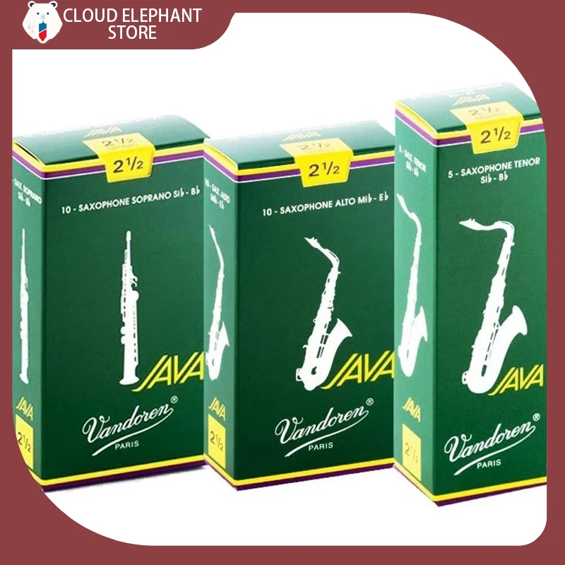 Oferta Imperdível: Palhetas Vandoren Green Box para Saxofone Alto (10 unidades) / Palhetas para Saxofone Tenor (5 unidades) 2.0/2.5/3.0 - Acessórios para Instrumentos Musicais