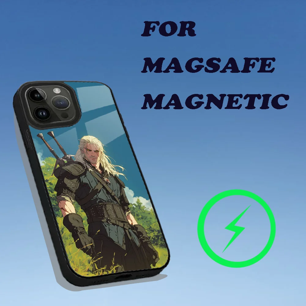 Game The W-Witcher Phone Case For iPhone 15,14,13,12,11,Plus,Pro,Max Mini Magsafe Magnetic Wireless Charging