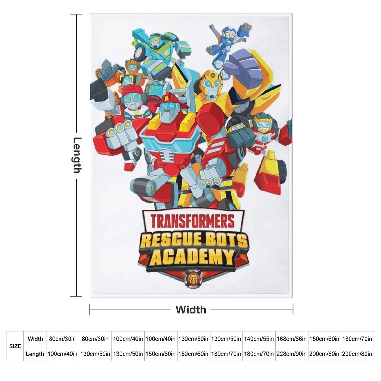 Transformers Rescue Bots Academy Throw Blanket Warm Bed Decorative Beds Blankets