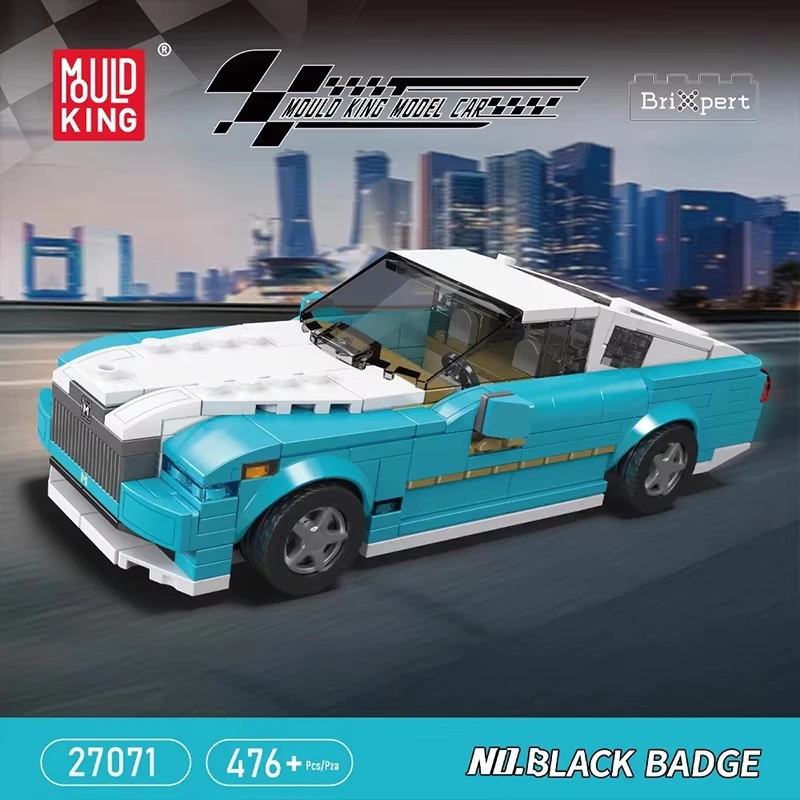 MOULD KING 27069 Technical Car Building Block Sports Racing Vehicle With Display Box  Bricks Assembly Christmas Gift For Boy Kid