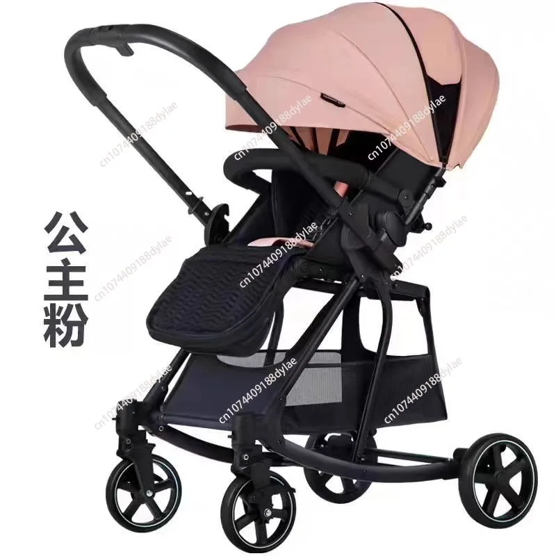 Baby stroller can sit and lie down Lightweight two-way baby stroller