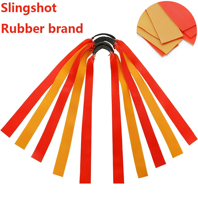 3/6/9pcs Slingshot Flat Bands 1 Mm Thicken Hunting Sling Shot Bands Replacement Professional Slingshot Accessories Caza