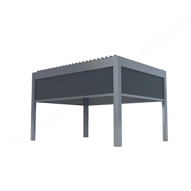 Bioclimatic Aluminum Louvered Pergola Motorized Waterproof Powder Coated Prefab Eco-Friendly Customizable Sizes House