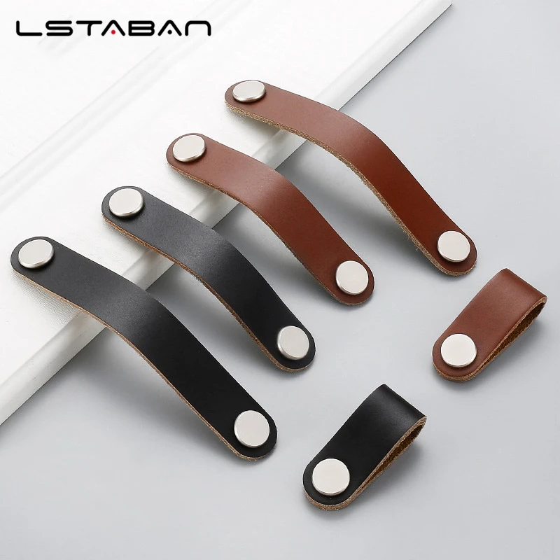 Modern Minimalist Cabinet Wardrobe Leather Handle Jane European Luxury Drawer Flush Furniture Aluminum Knob Hardware Door Handle