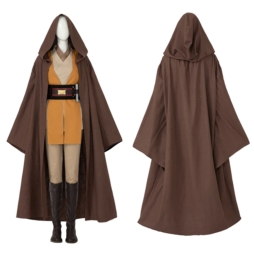 

The Acolyte Jedi Padawan Jecki Lon Cosplay Costume Mens SW Battle Suit with Cloak Halloween Carnival Party Outfits Hand Made