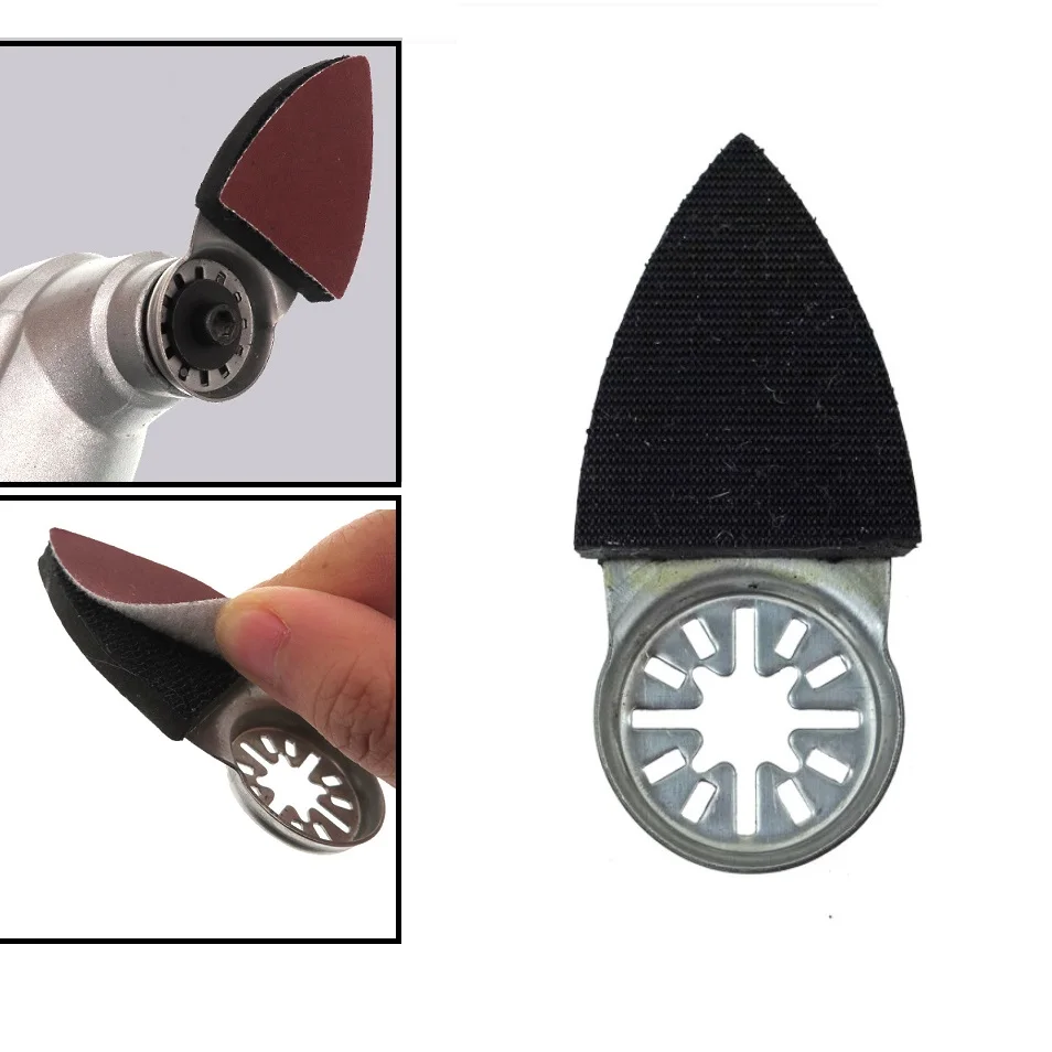 Disco de polimento triangular, ferramenta oscilante triangular, almofada de lixa adequada para vários materiais e aplicações