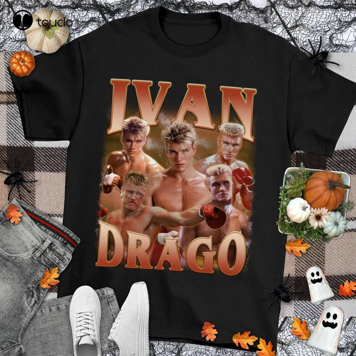 Ivan Drago Vintage Rap Shirt Womens Shirts Summer Custom Aldult Teen Unisex Digital Printing Tee Shirts Xs-5Xl Custom Gift New