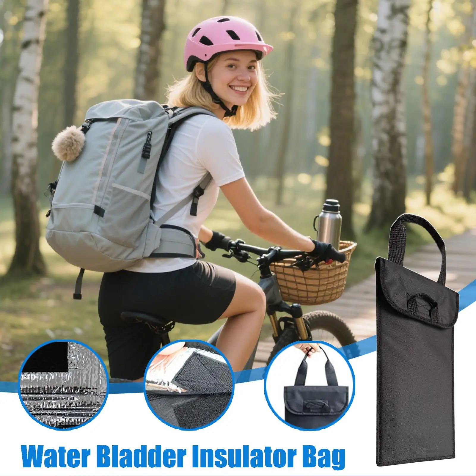 

Water Bladder Insulator Bag Water Bladder Cooling Cover Outdoor Storage Bag Protective Cover for Beverage Drink Outdoor Fishing