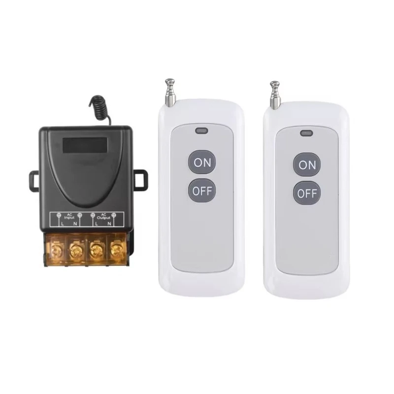 433MHz Wireless Fixed‑Code Remote Switch AC220V 30A 1CH Relay Receiver Transmitter Garage Door Light Control Tool
