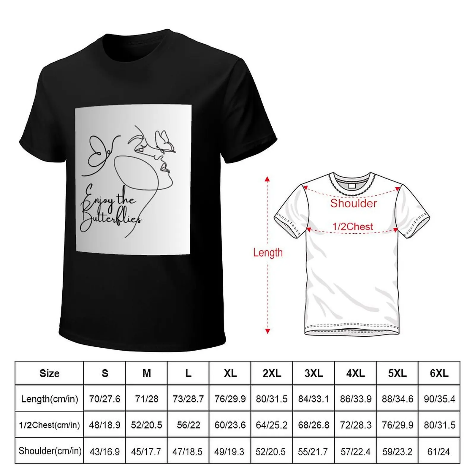 Enjoy the Butterflies: Embracing Life's Beautiful Moments T-Shirt Summer Sports Quick Dry T-Shirt