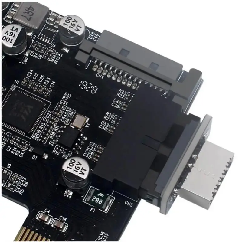Placa base interna USB 3,0 20 pines/19P cabezal a tipo E A-Key USB 3,1 adaptador de 20 pines para soporte de chasis de Panel frontal tipo C nuevo