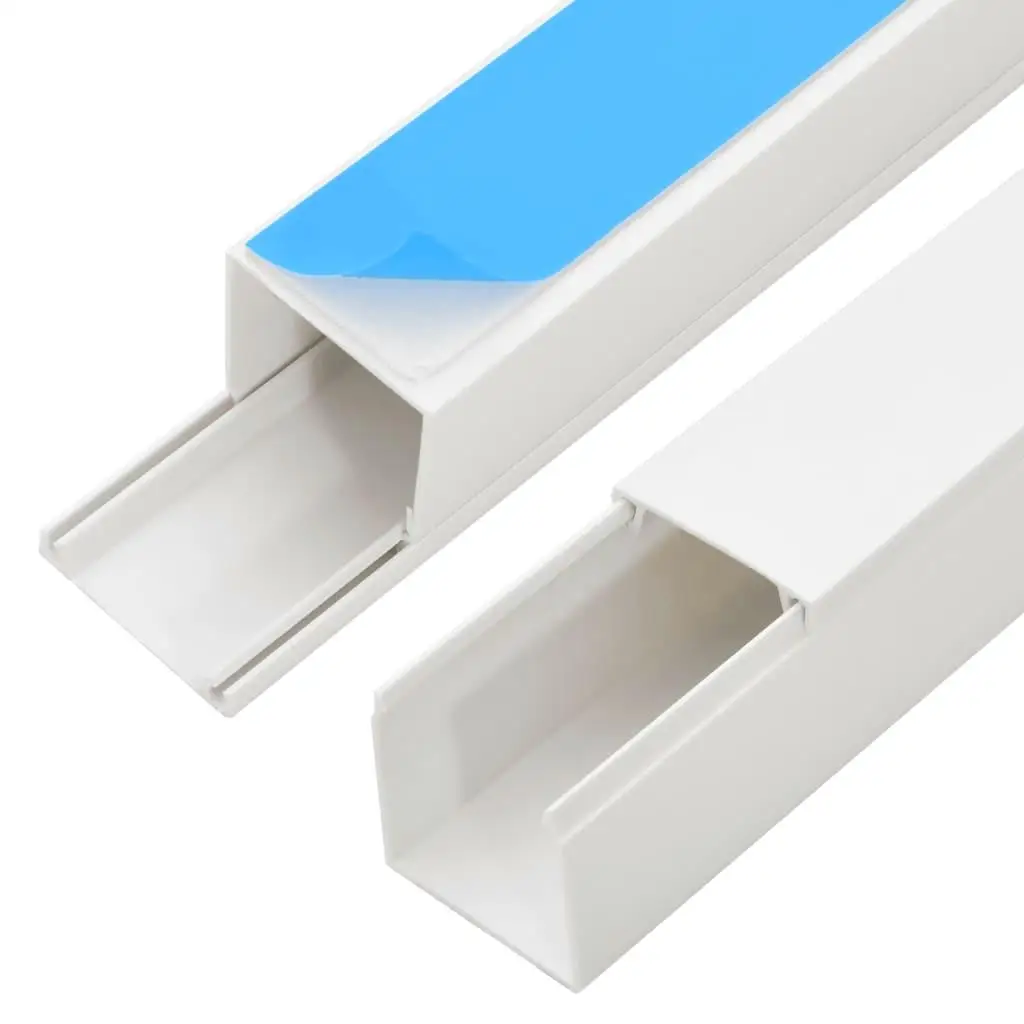 Self-Adhesive PVC Cable Trunking 0.6x0.4 - 32.8 Feet for Neat Cable Management