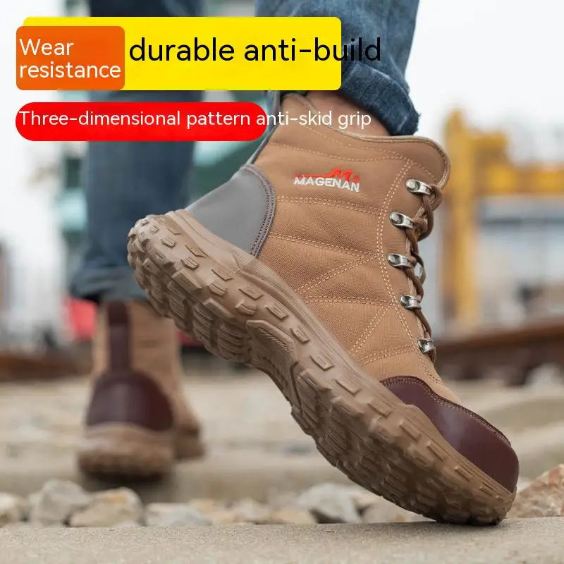 Work Boots Indestructible Safety Shoes Puncture-proof Men Steel Toe Shoes Sneakers Male Footwear Shoes Non Slip Work Shoes