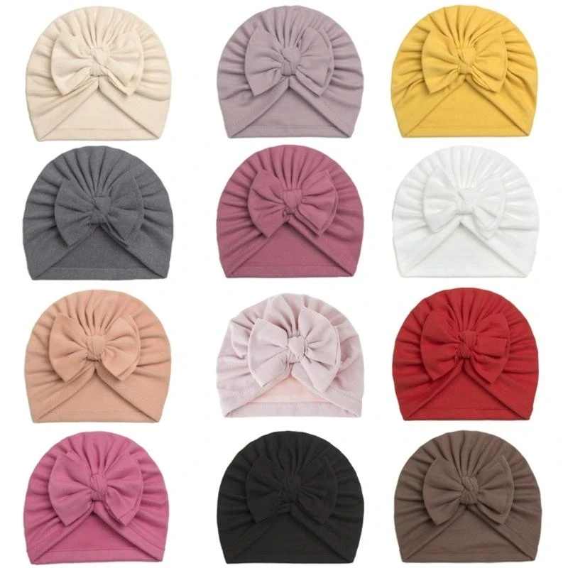 

Newborn Turban Hat Bonnet 0-24 Months Infant Beanie Head Wrap Shower Gift 4XBC