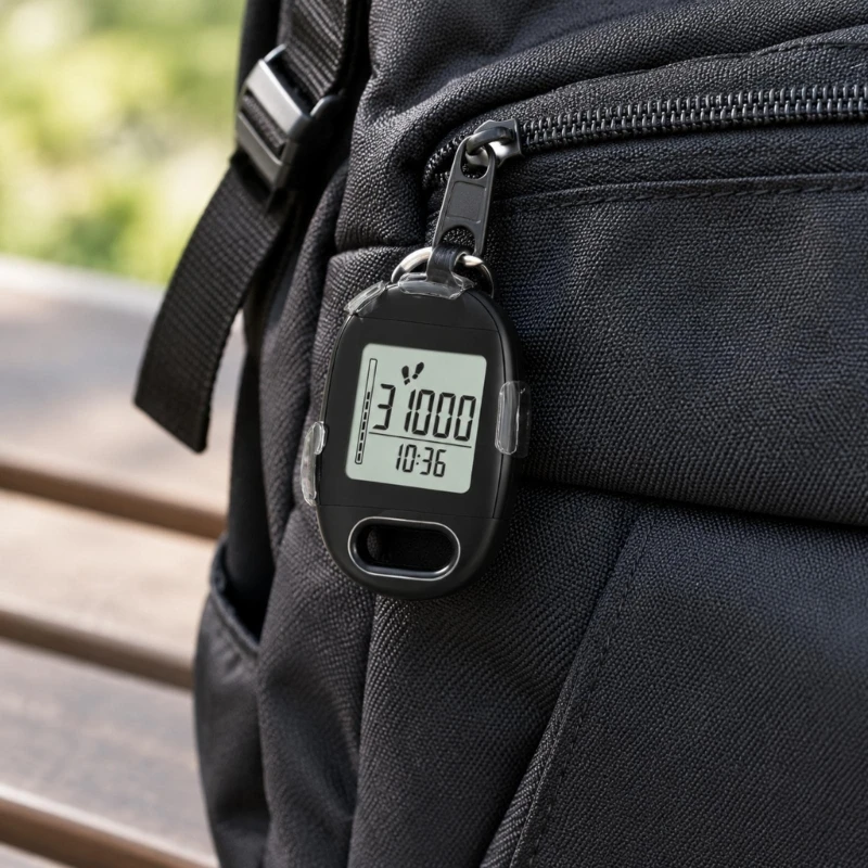 3D Motion-Sensing Pedometer with Digital Display, Step Counters with Distance and Calorie Estimates for Everyday Walks and D2RD