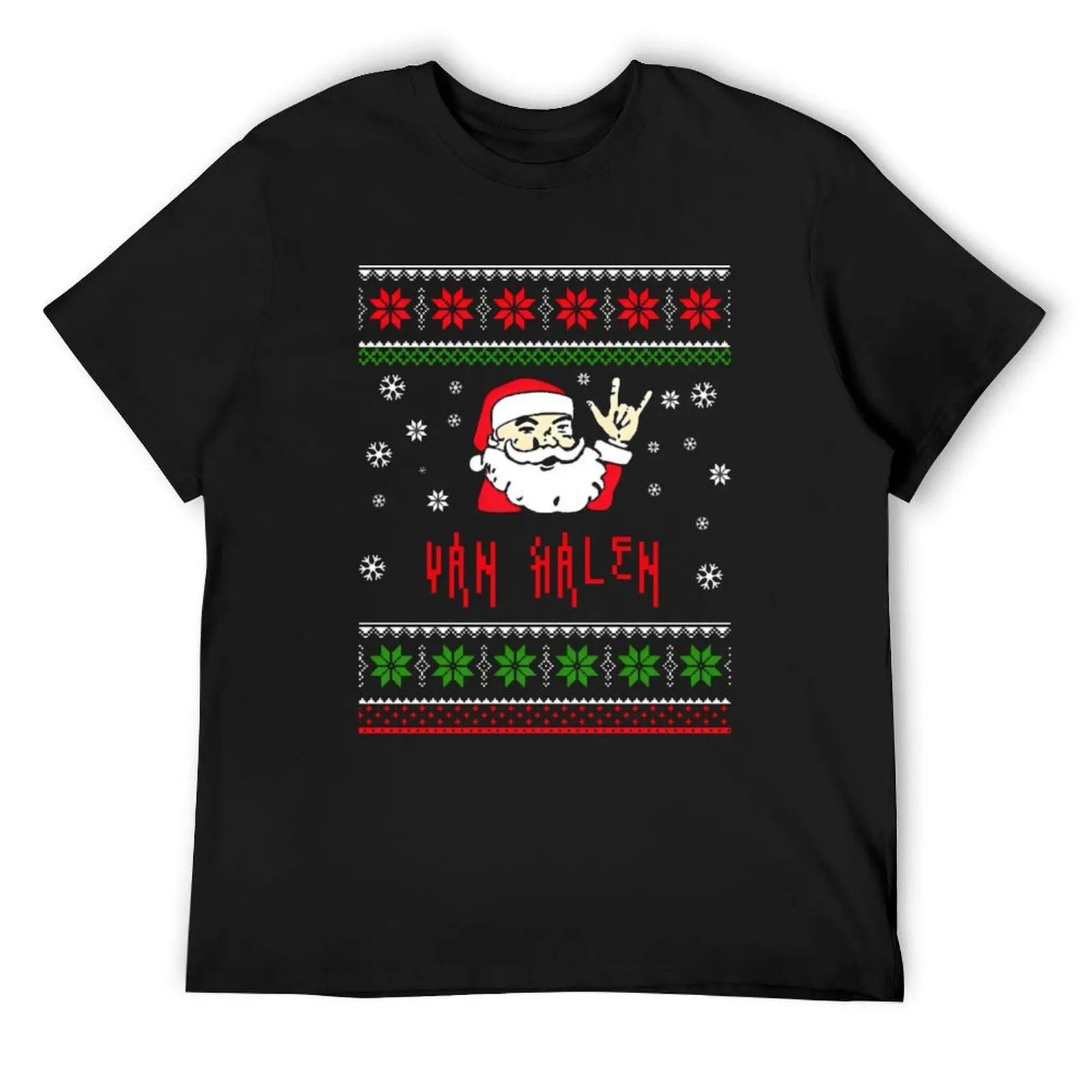 

van halen santa metal T-Shirt fashion shirts customs mens designer clothes