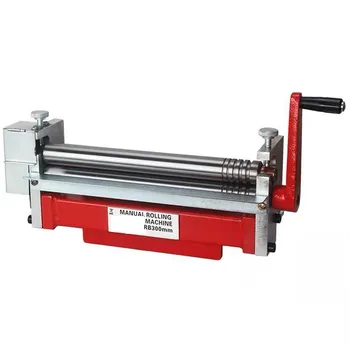 Manual bending machine Steel plate rolling machine 35mm round tube roller thin sheet angle bender arc shape bending machine S/N:20051NEW