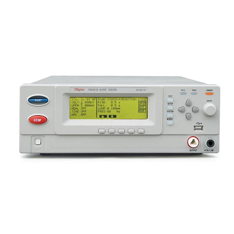 Tonghui TH9201B AC/DC Withstanding Voltage & Insulation Tester 240X64 Dot-Matrix Graphic LCD Display Hipot Tester