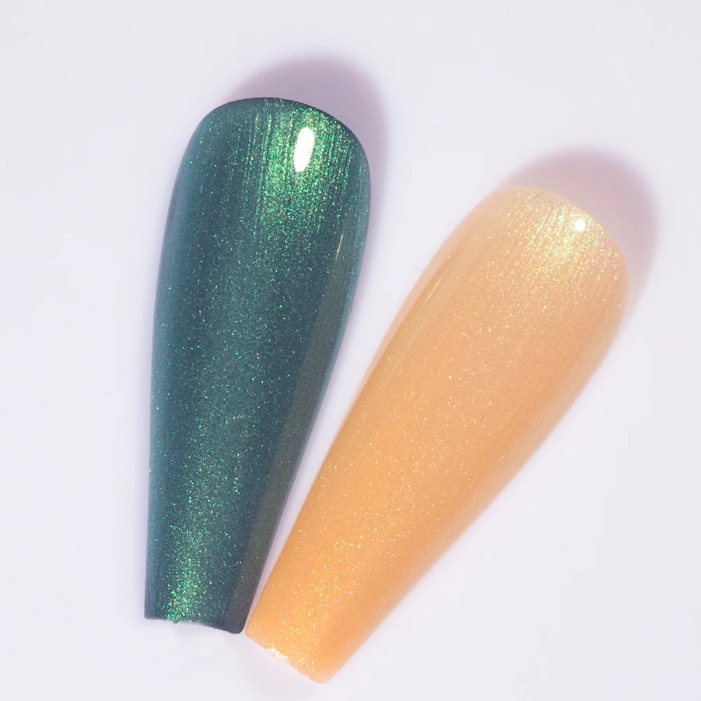 KODIES GEL Pearlescent Top Coat Gel Nail Polish 2 IN 1 Semi Permanent UV Glitter Aurora Gel Finish Topcoat No Wipe Manicure Nail