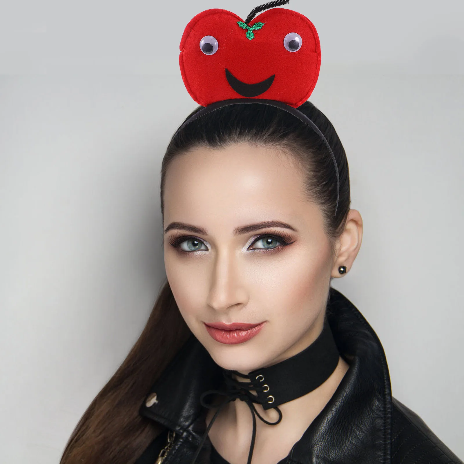 

2pcs Apple Themed Hoop Cute Fruit Headband For Halloween Party Supplies Cosplay Accessories Festival Decor Novelty Headbands