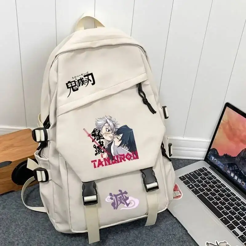 أنيمي لعبة أسود أزرق أبيض شيطان القاتل كيميتسو نو يابا طالب المراهقين حقائب مدرسية حقائب الظهر