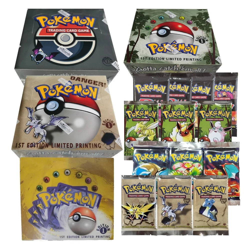 بوكيمون لتقوم بها بنفسك بطاقات احباط 36 حزم 1ST طبعة الغابة الداعم الوكيل بطاقات جمع لعبة ببطاقات ورقية التداول مجموعة كاملة بطاقة اللعب الهدايا #4