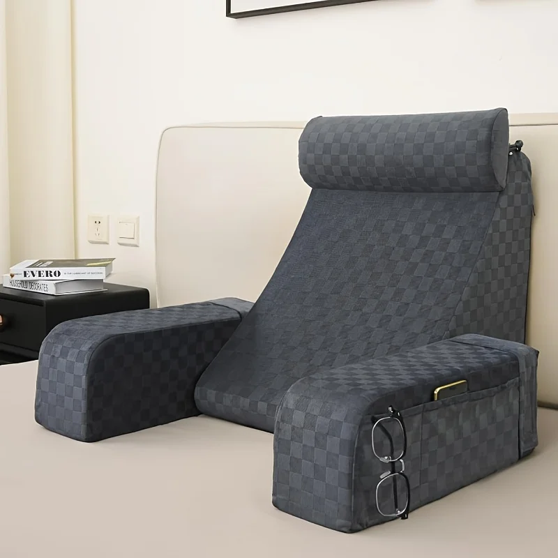 

Quality Bed Triangular Cushion Chair Bedside Lumbar Chair Backrest Lazy Office Chair Reading Living Room Pillow Home Decoration