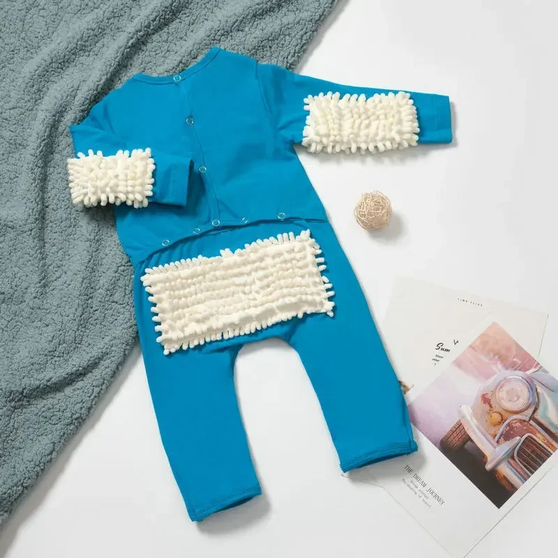 Baby Mop Jumpsuit Footsies Clothes Lala Jersey Long Sleeve Crawling Clothes One-Piece Suit Cotton Infant Baby Rompers