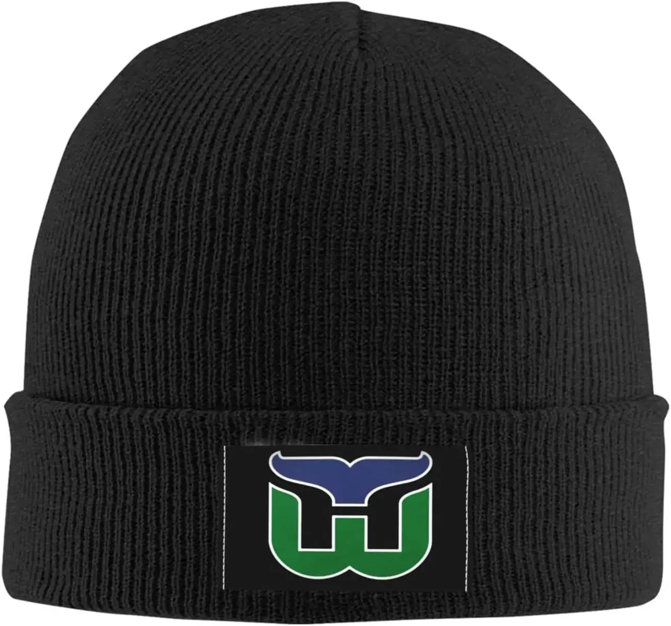 Hartford Whalers Knit Winter Hat,Men's Knit Cuffed Beanie Cap Hat One Size Fit Most