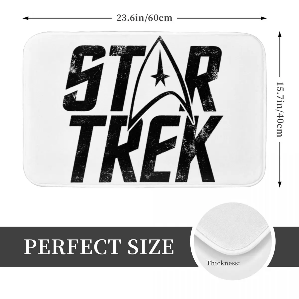 Star Treks Science Fiction TV Series Doormat Kitchen Entrance Home Floor Mat Non-slip Carpet Rug for Bathroom Footpad Mats