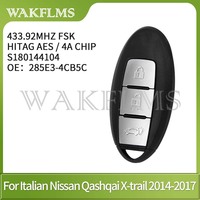 3 buttons Smart Remote Car key 433MHz For Nissan Xtrail X-Trail Qashqai 2014 2015 2016 2017 PCF7945M HITAG AES 4A S180144104
