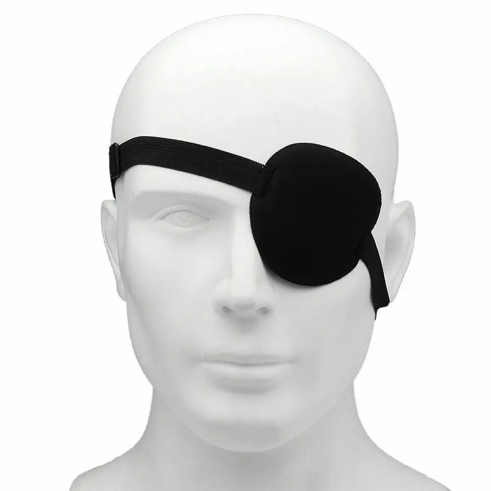 1Pc Single Eye Patch Adult Kids Pirate Concave Eye Patch 3D Adjustable Eyepatch For Right Or Left Eye Pirate Costume Eye Pa C7Z3