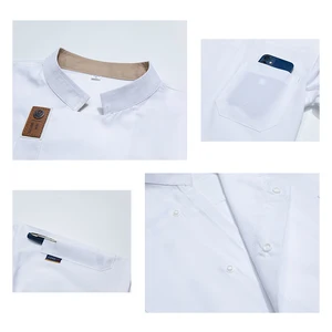 للجنسين سترة الشيف الصيف المطبخ القمصان فندق مطعم نادل الزي الرسمي مخبز تقديم الطعام ملابس العمل فندق ملابس الطبخ أعلى 7 مبيعات زي الحلويات - رقم 2