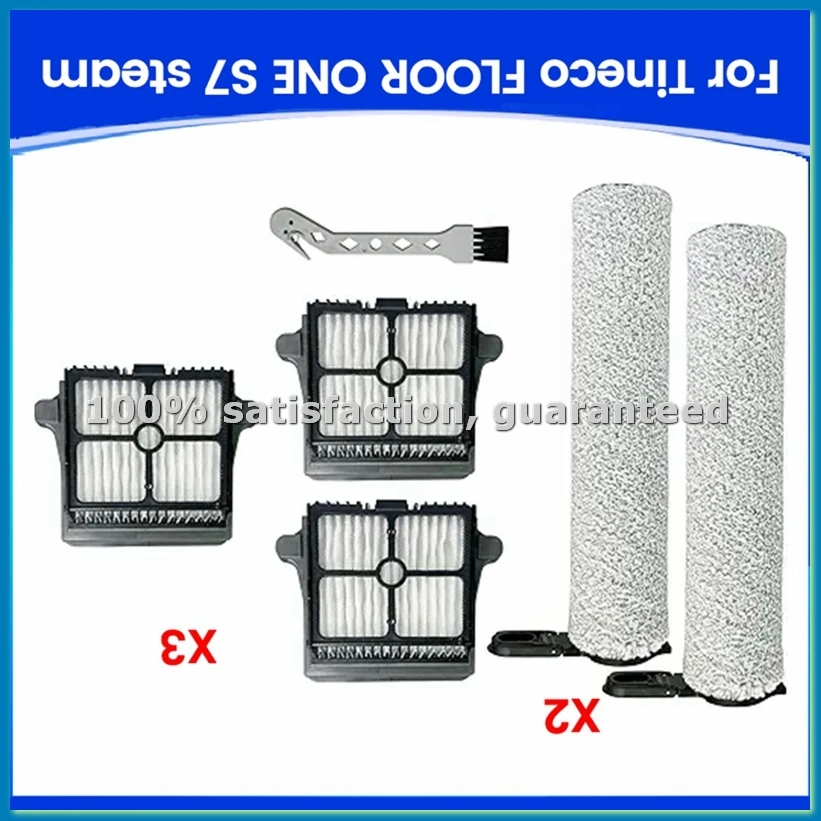 

Brush Roller&Filter Replacement for Floor ONE S7 Steam Smart Cordless Wet Dry Vacuum Floor Scrubber Cleaner Parts-ABRM